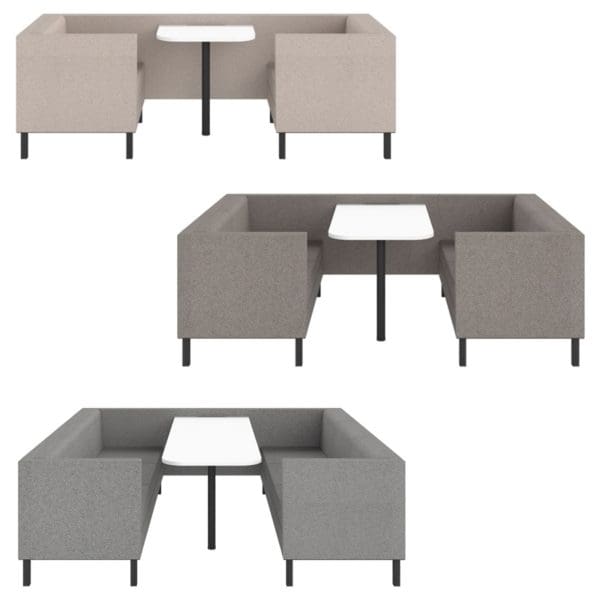 LUCA UPHOLSTERED LOW BACK TWO / FOUR / SIX SEATER BOOTH