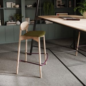 Faye high chair near table