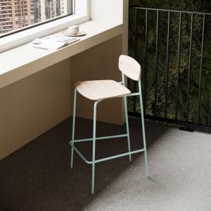 Faye high chair near window