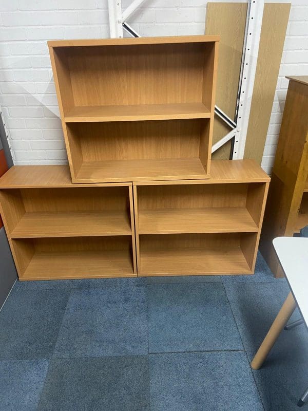 Three wooden pantries