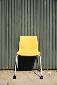 Single yellow office chair