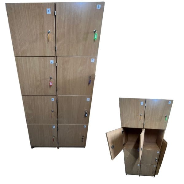 2 x 4 Door Cube Lockers