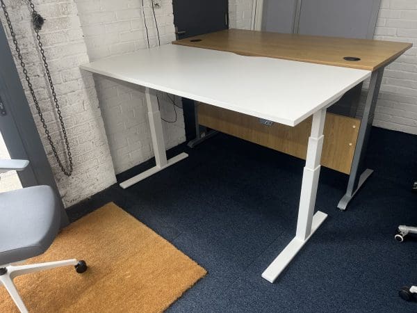 White Electric Desk